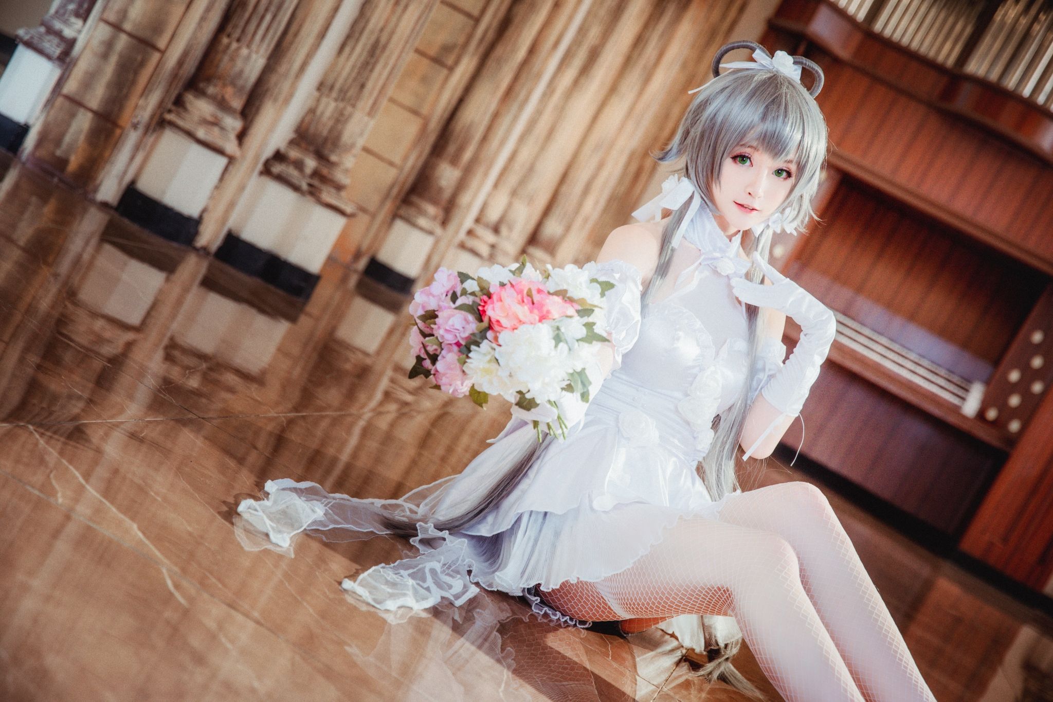 [Cosplay写真]萌宠博主yui金鱼洛天依花嫁插图5